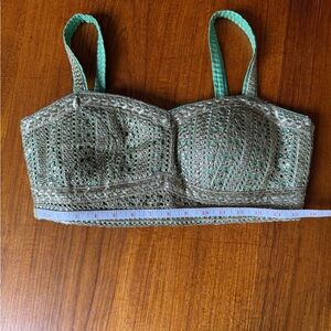 Green and Gold Lehenga Top